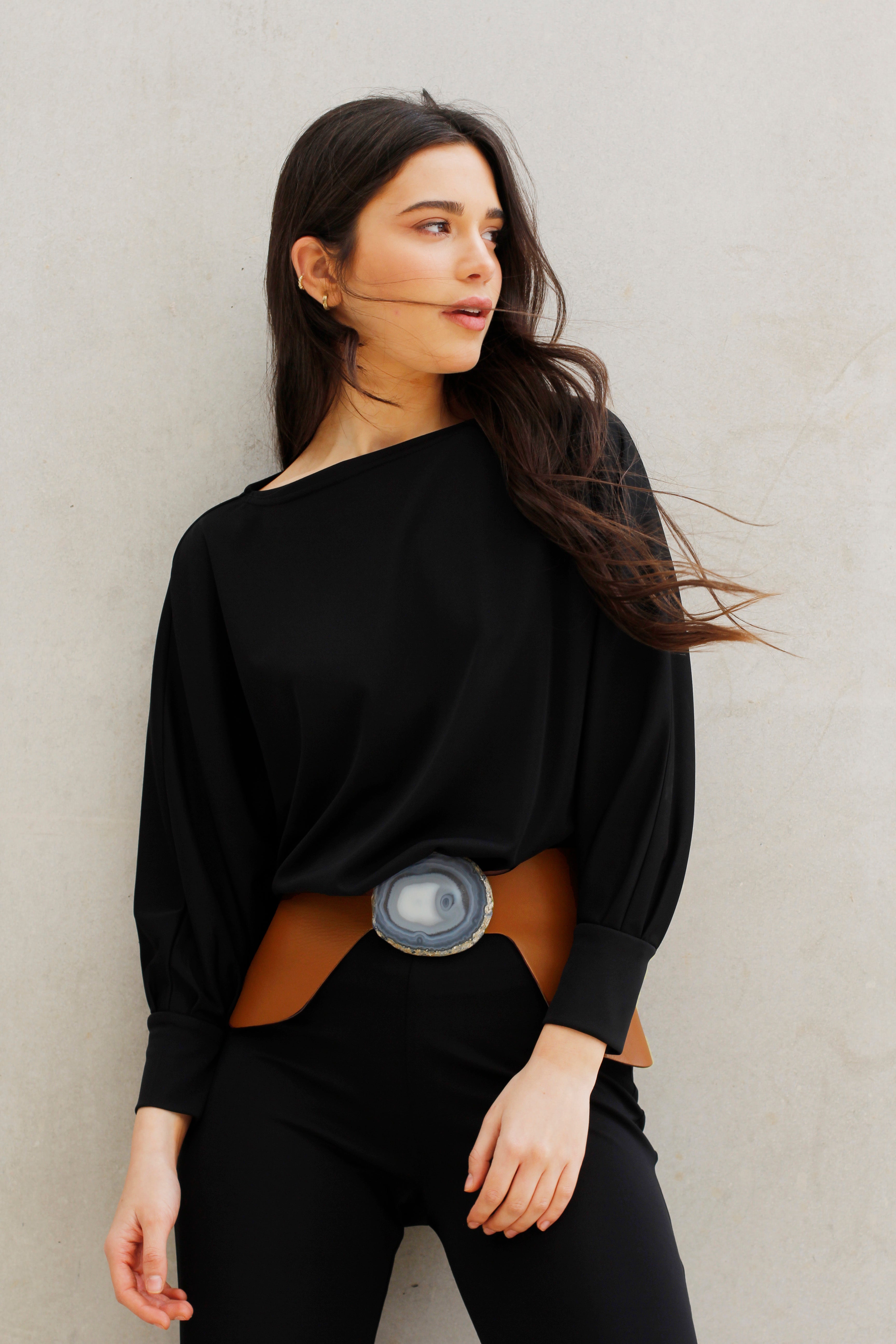 Caleta Camel Natural Agate Belt