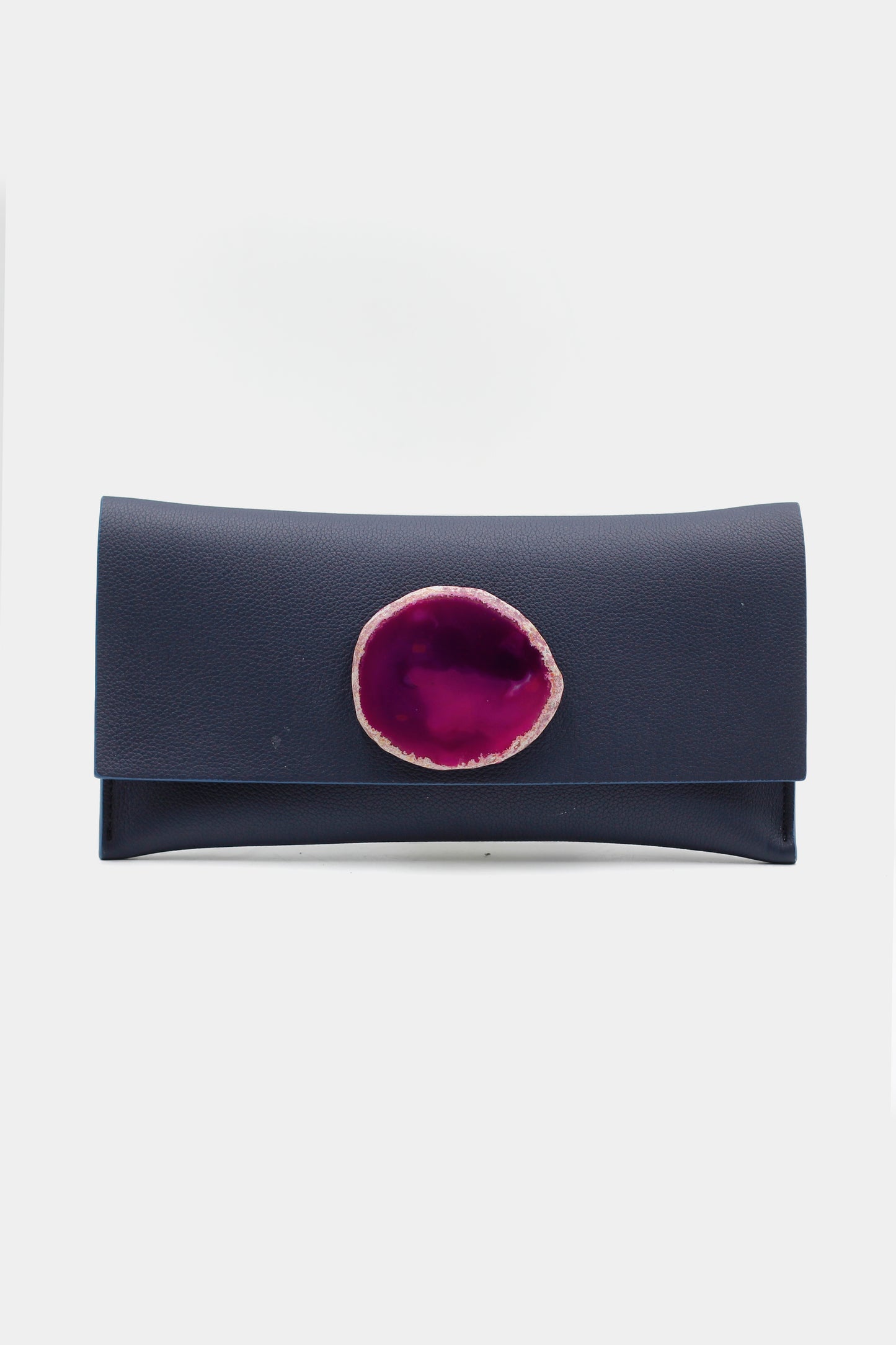 Cartera Maxi Premium Azul Ágata Rosa