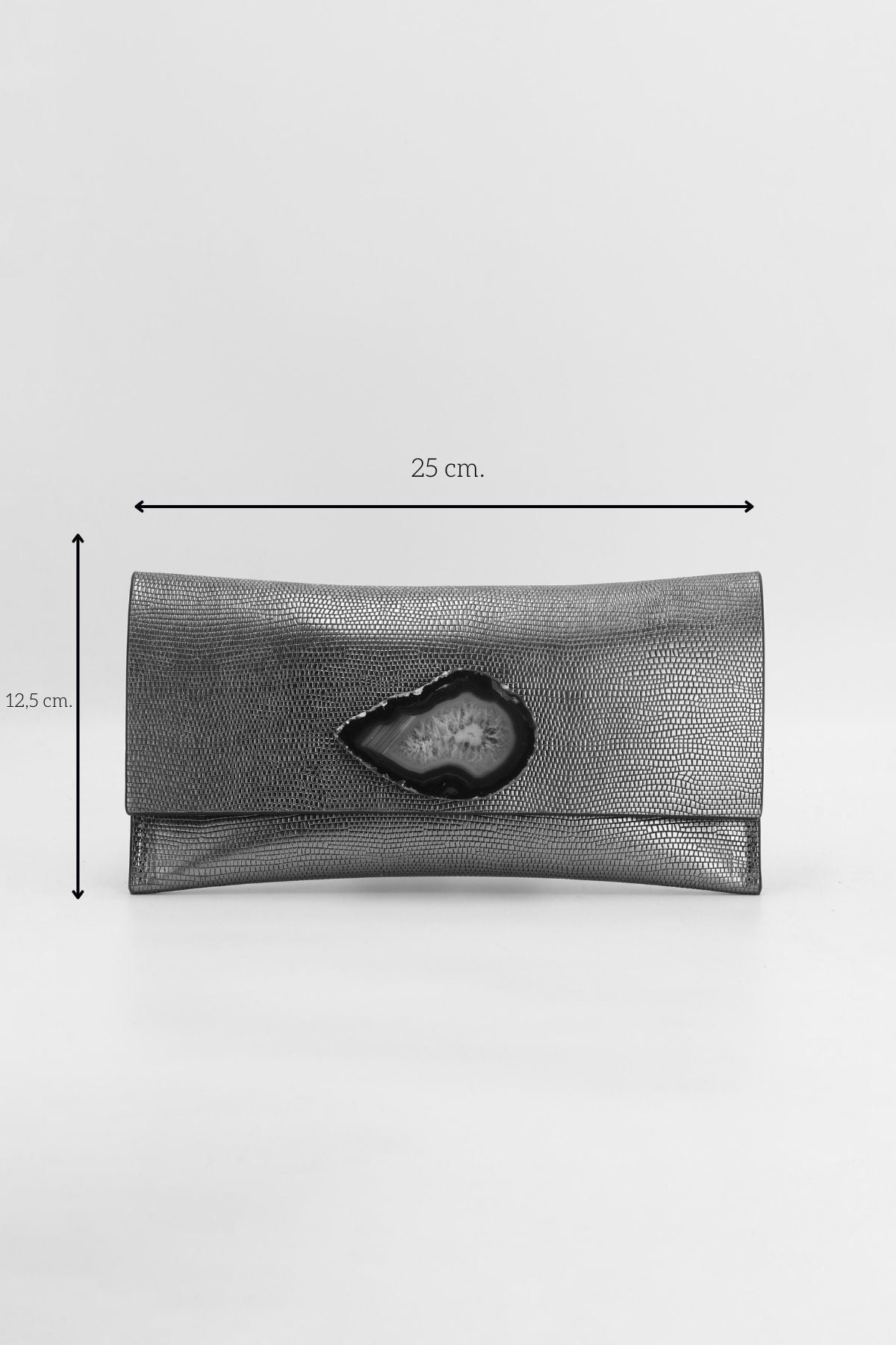 Cartera Mini Premium Grabado Dorado Ágata Natural