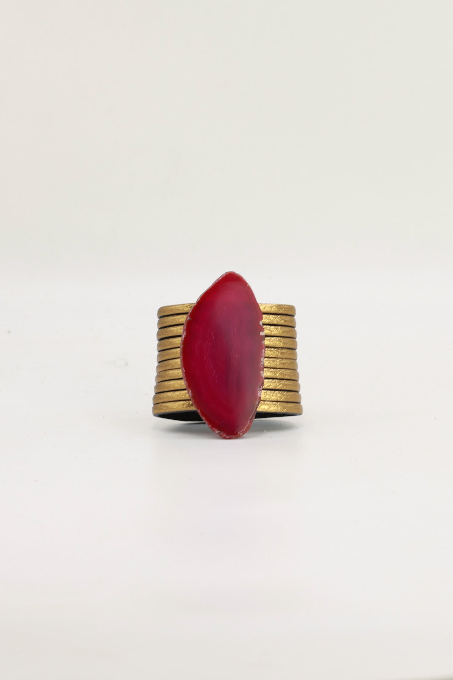 Pulsera Nía Dorada Ágata Rosa