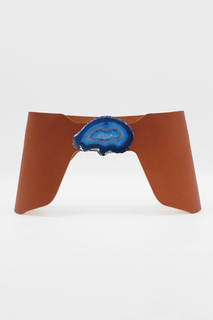 Cinturón Caleta Camel - Ágata Azul