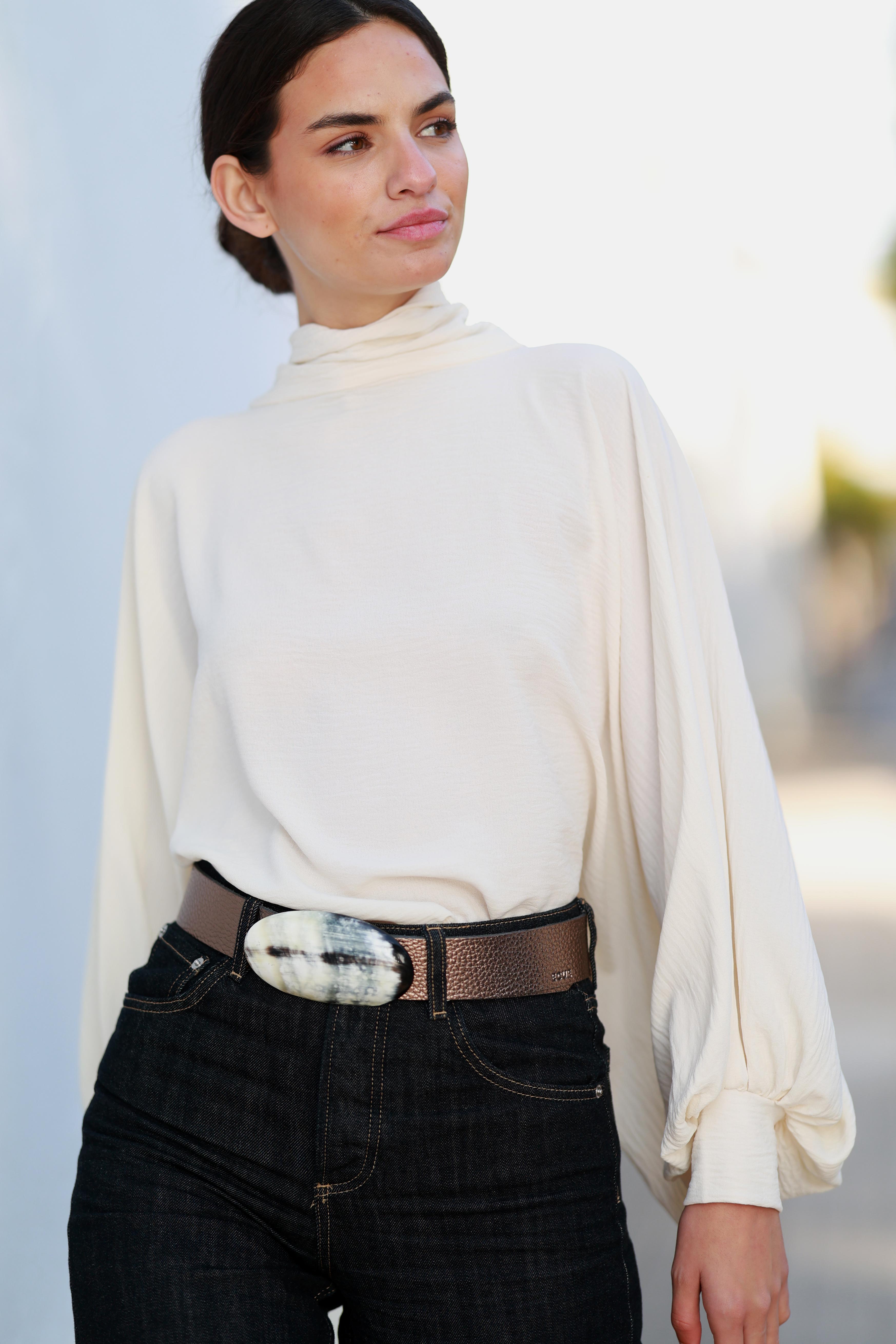 Cinturón Jeans Bronce - Asta Ovalada