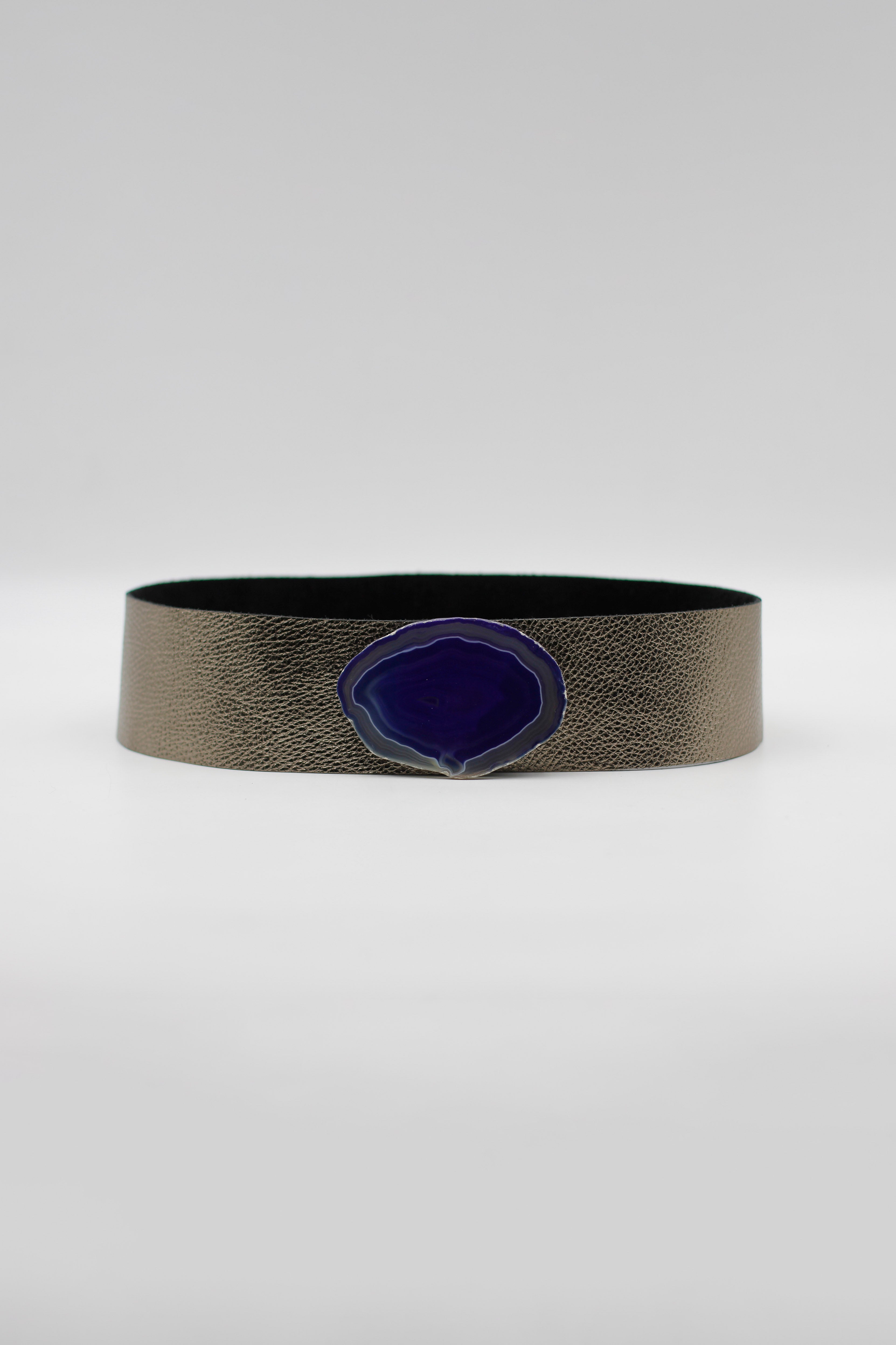 Cinturón Maxi Bronce - Ágata Morada