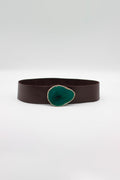Cinturón Maxi Marrón - Ágata Verde