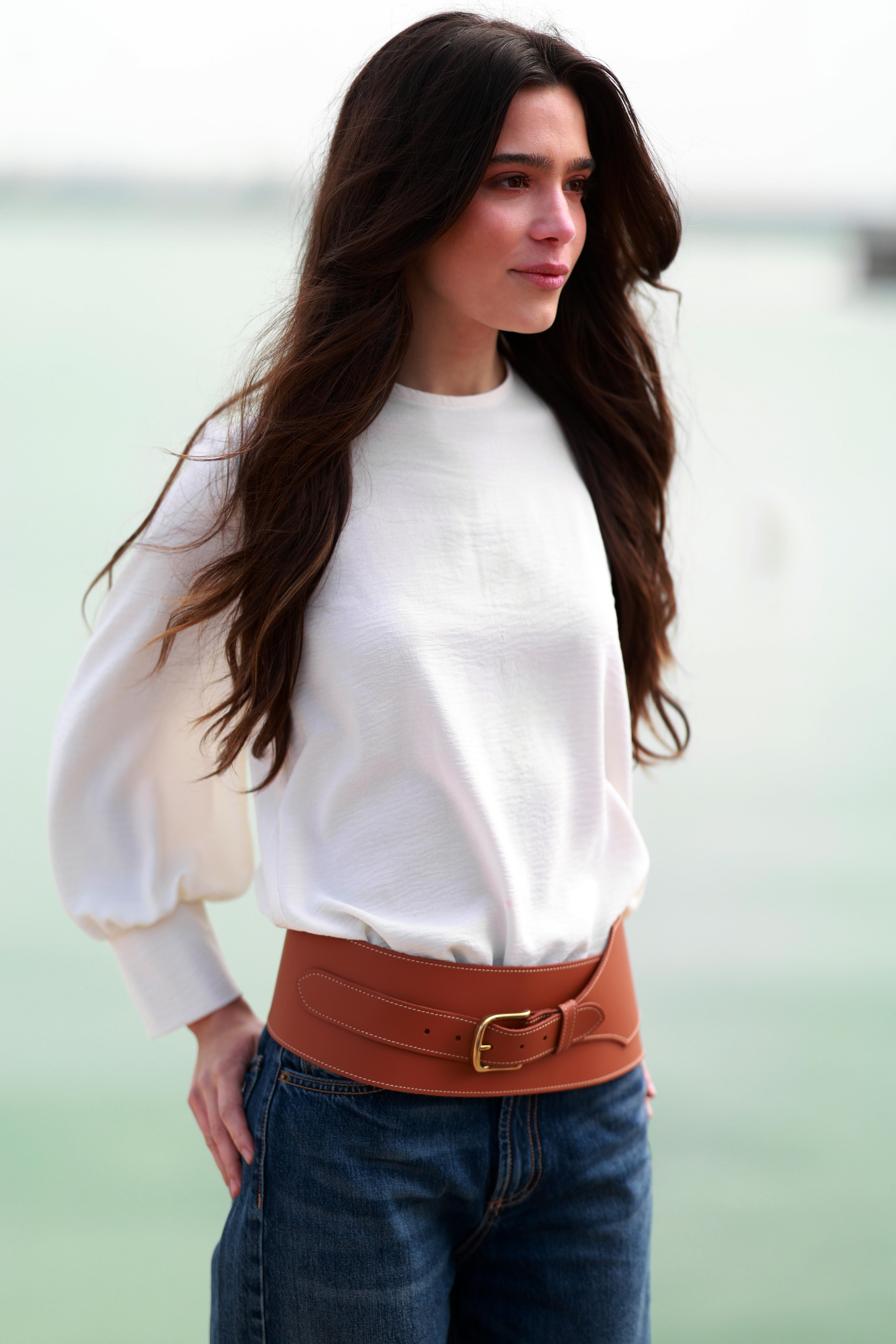 Caleta Camel Natural Agate Belt
