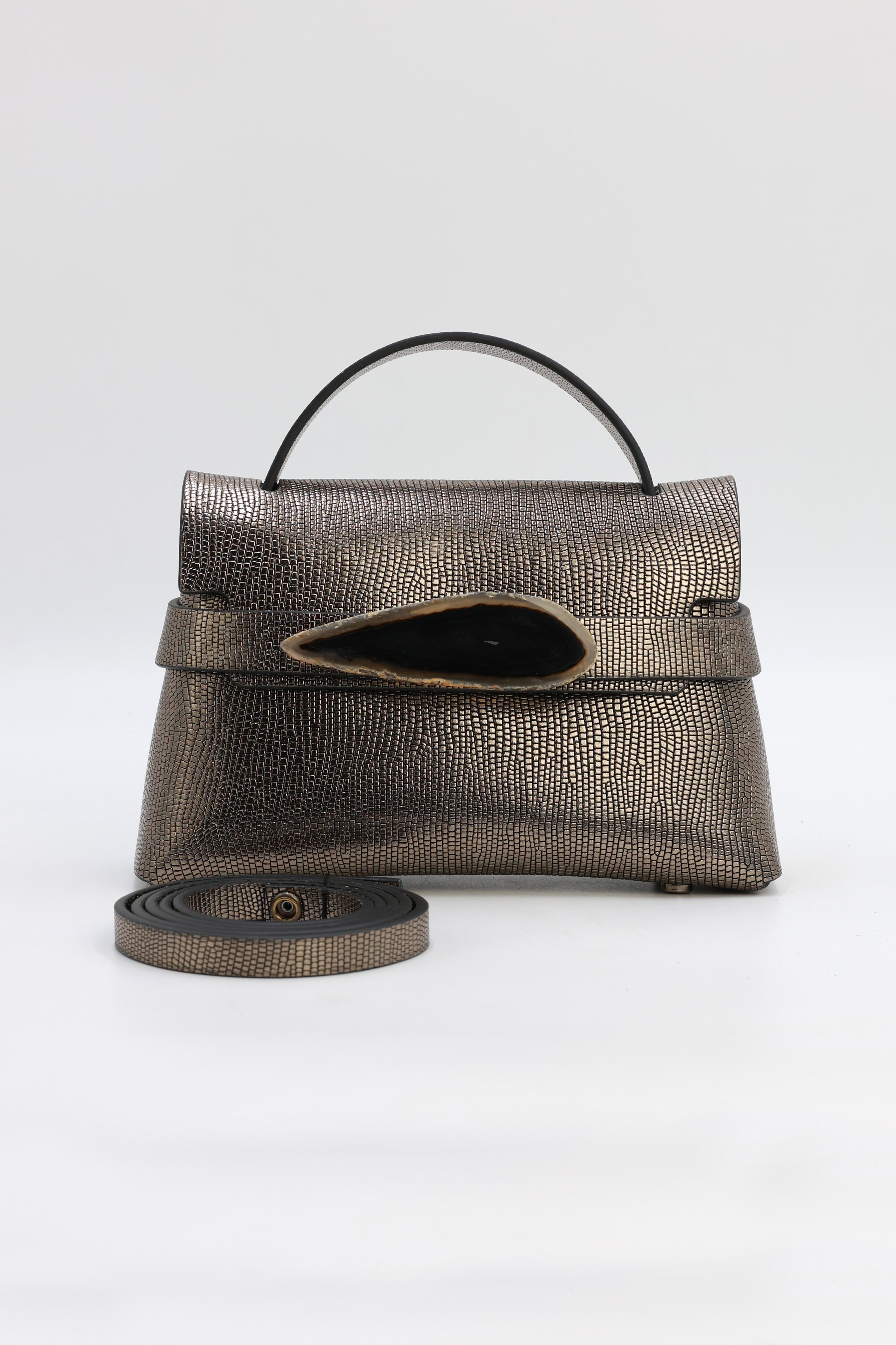 Bolso Ona Plomo Agata Natural