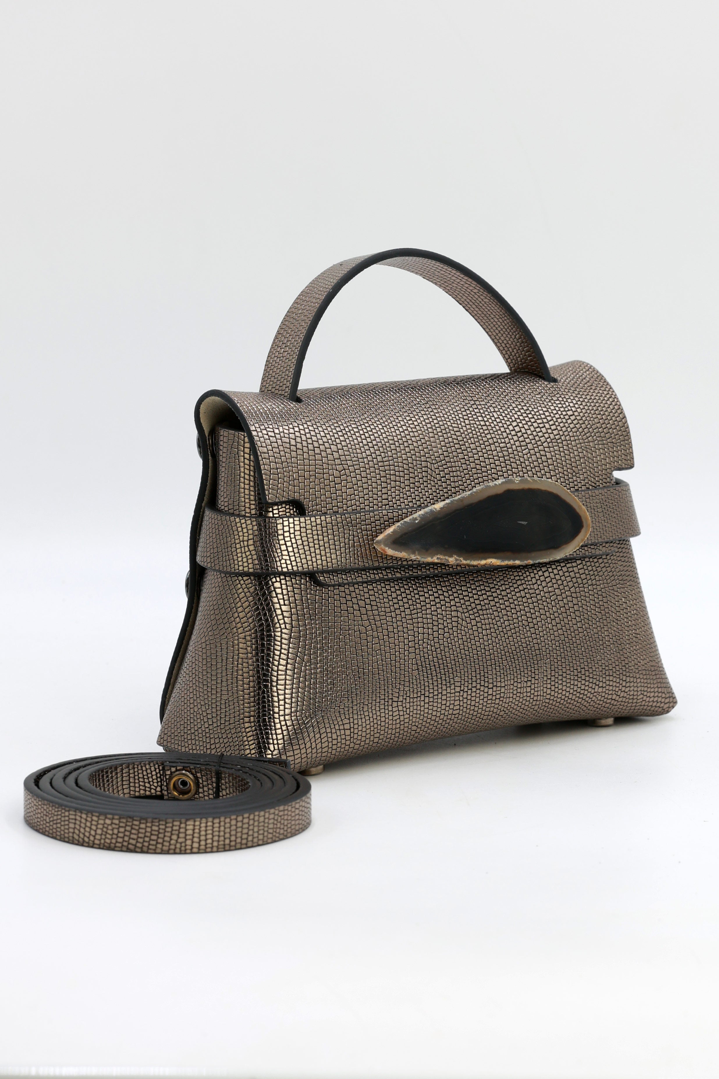 Bolso Ona Plomo Agata Natural