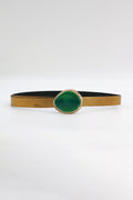 Black Agate Green jeans belt