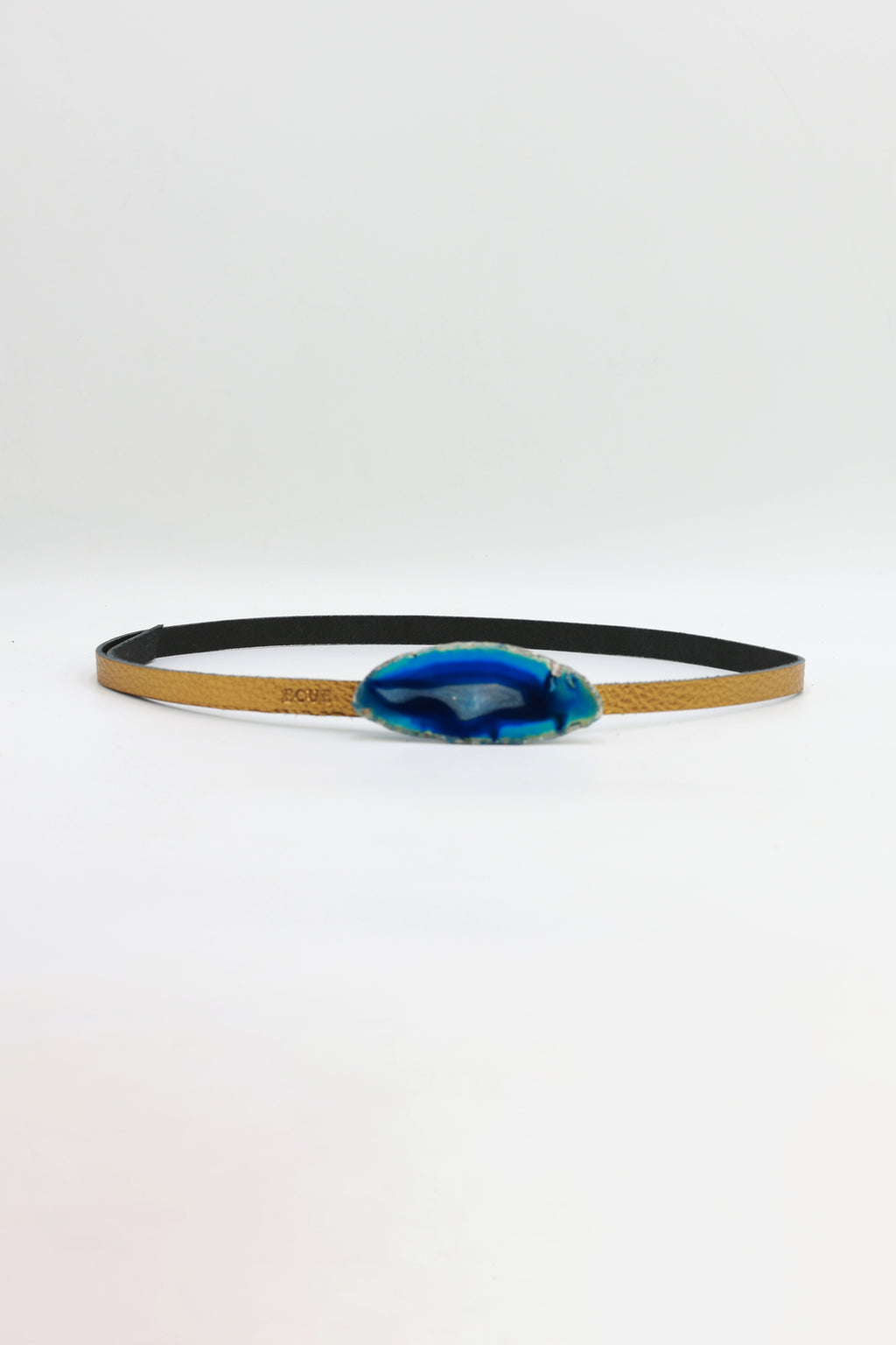 Cinturón Vita Dorado - Ágata Azul