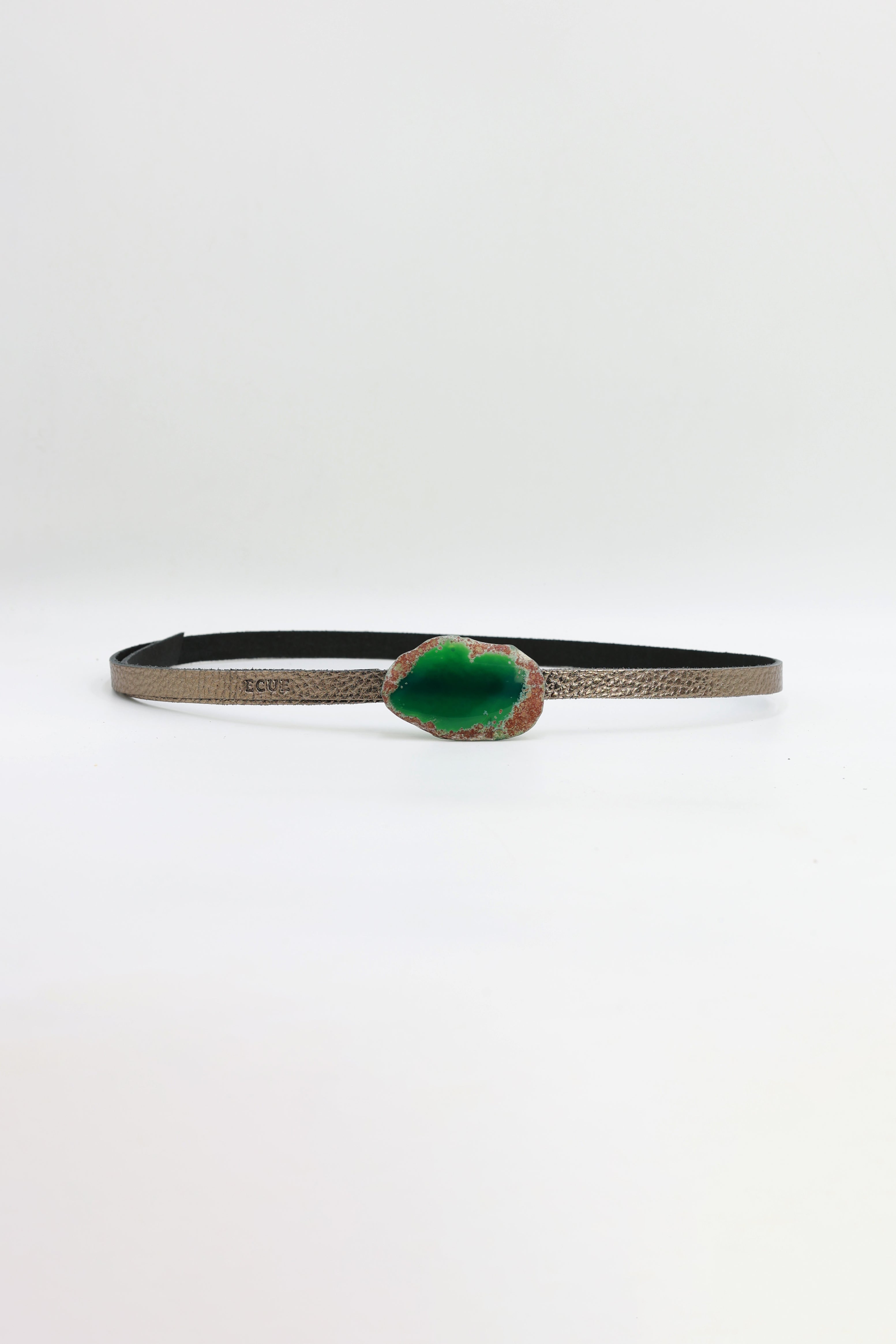 Cinturón Vita Bronce - Ágata Verde
