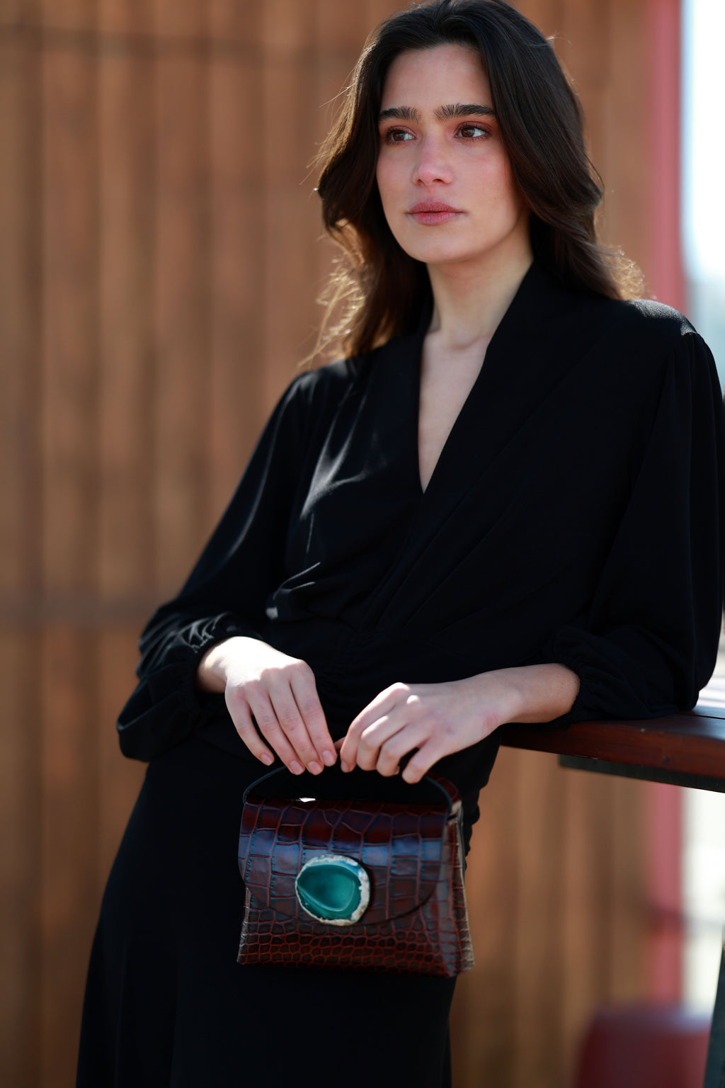 Bolso Ori Coco Marrón Ágata Verde