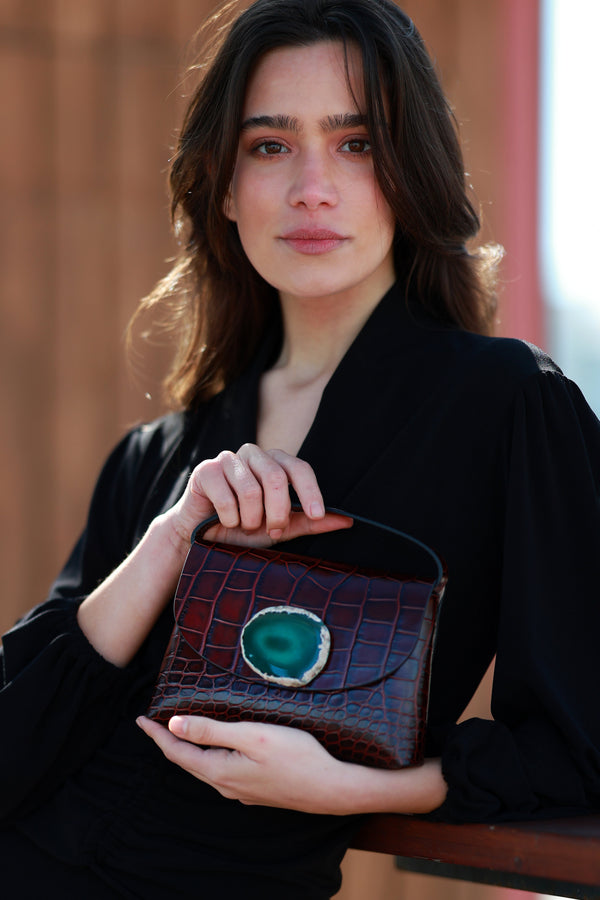 Bolso Ori Coco Marrón Ágata Verde