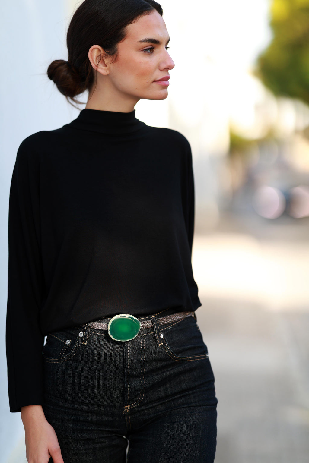 Cinturón Vita Bronce - Ágata Verde