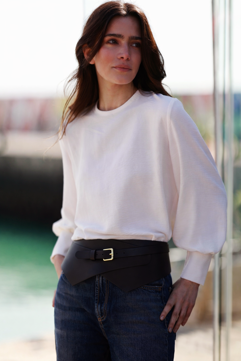 Cinturón Falla Con Hebilla Negro