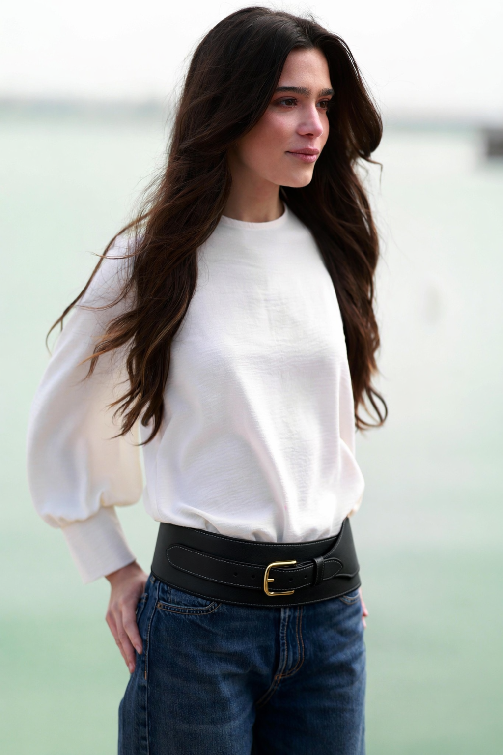 Caleta Camel Natural Agate Belt