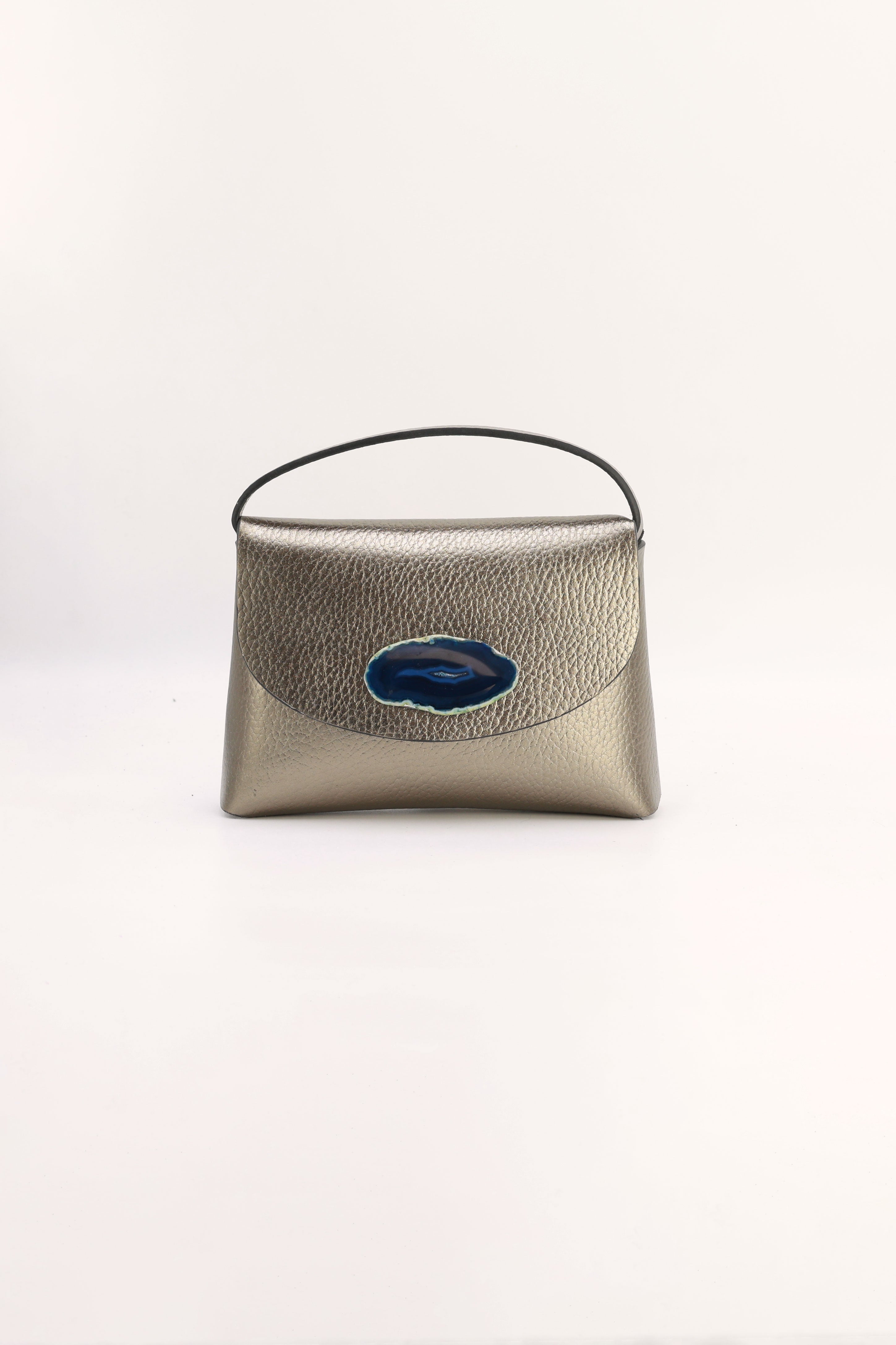 Bolso Ori Bronce Ágata Azul