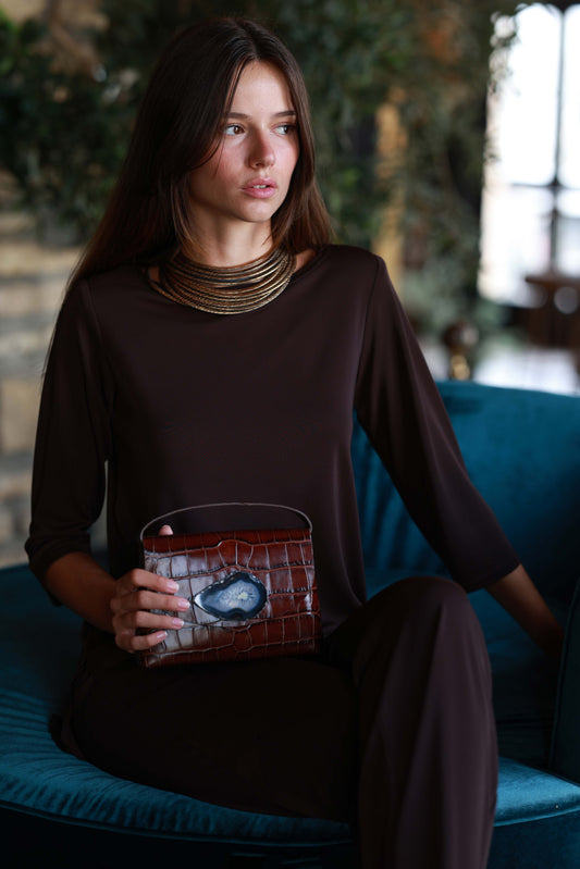 Bolso Ori Coco Marrón Ágata Verde