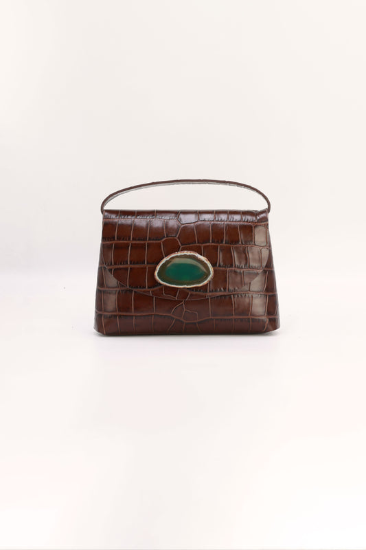 Bolso Ori Coco Marrón Ágata Verde