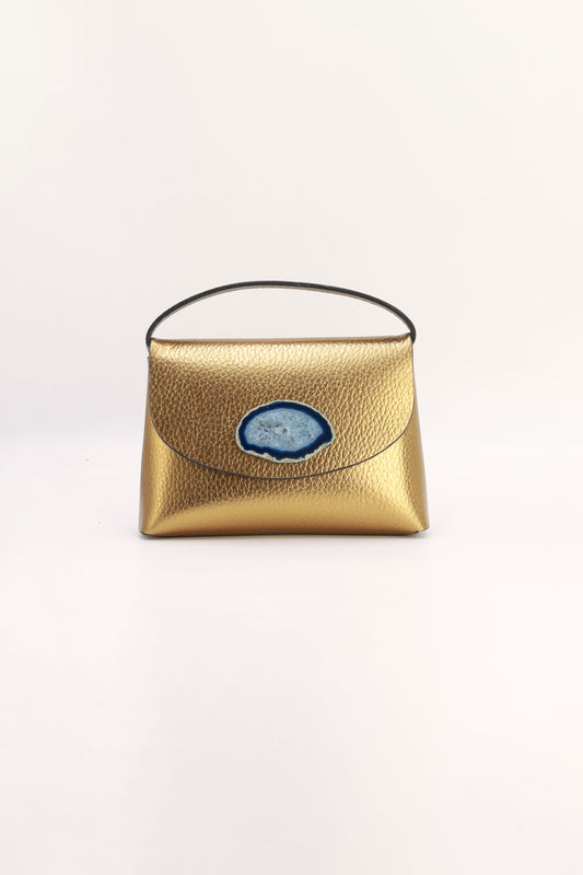 Bolso Ori Dorado Ágata Azul
