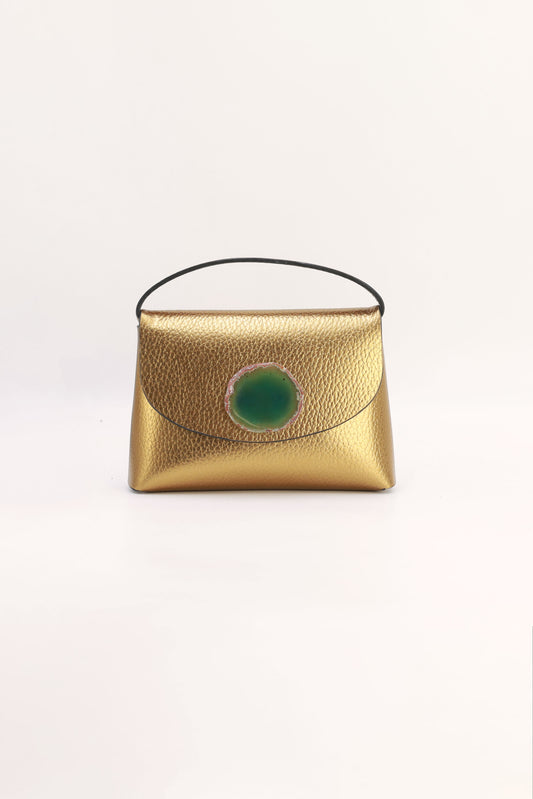 Bolso Ori Dorado Ágata Verde