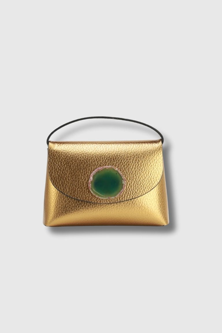 Bolso Ori Dorado Ágata Verde