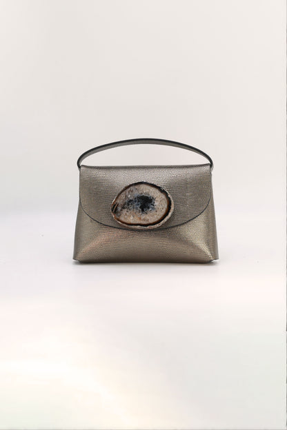 Bolso Ori Grabado Plomo Ágata Natural