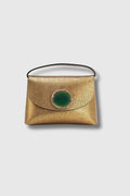 Bolso Ori Grabado Dorado Ágata Verde