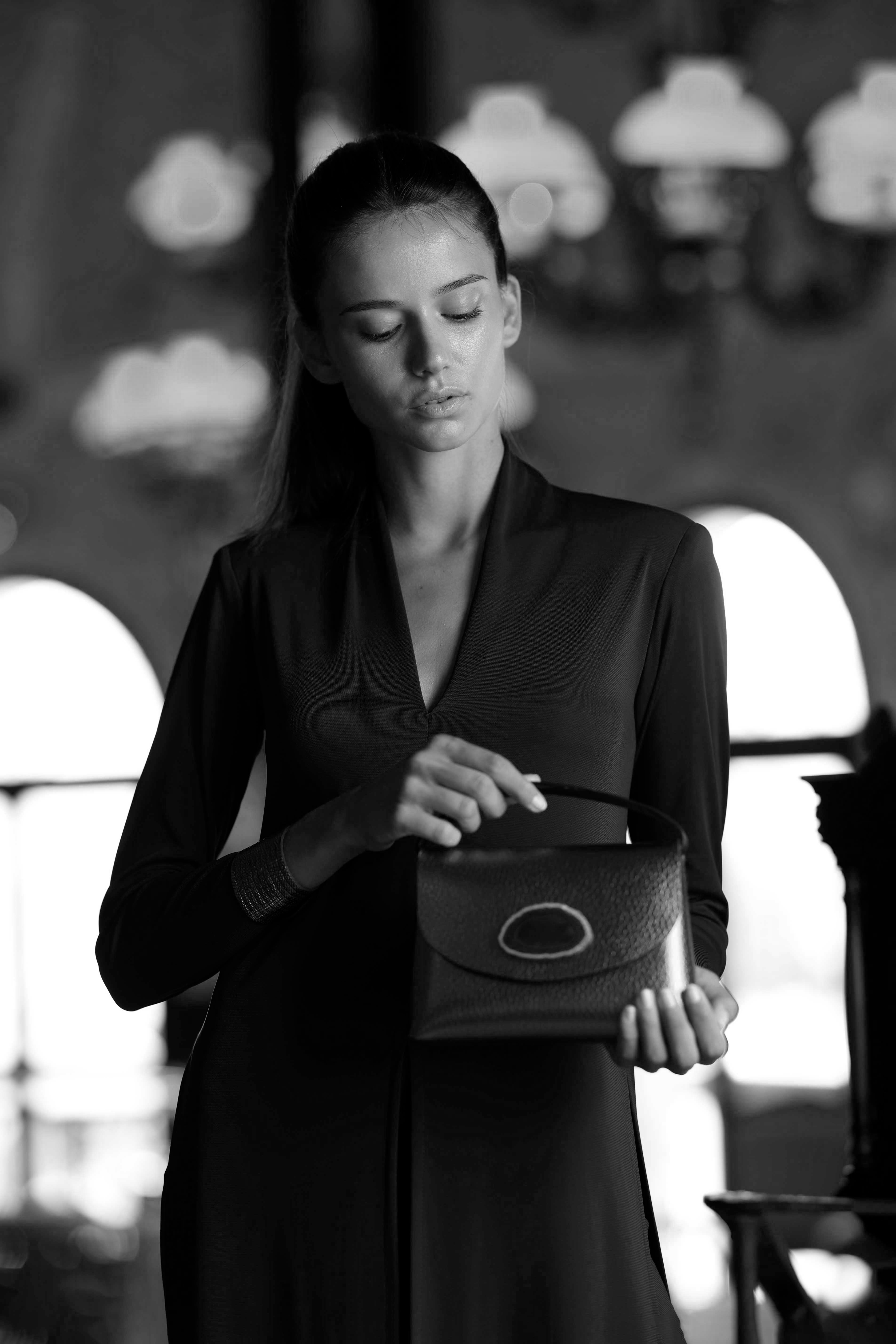 Bolso Ori Dorado Ágata Azul
