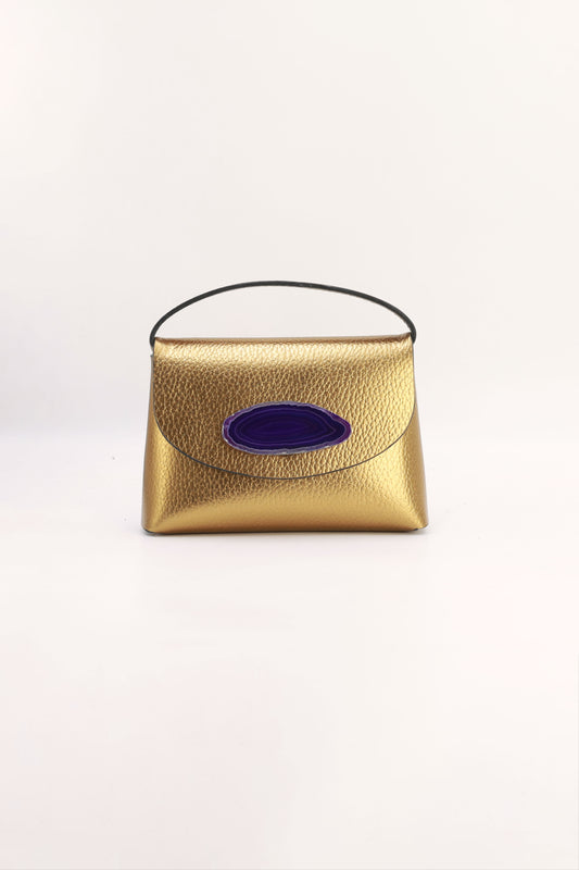 Bolso Ori Dorado Ágata Morada