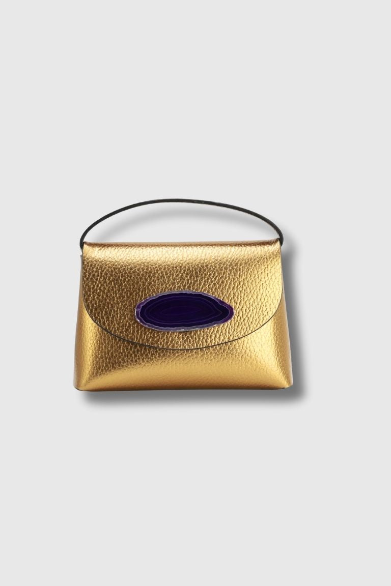 Bolso Ori Dorado Ágata Morada