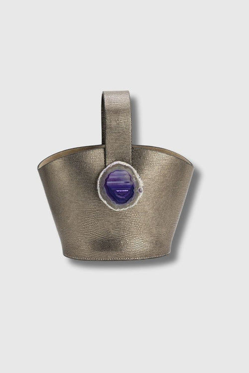 Bolso Zoe Grabado Plomo Ágata Morada
