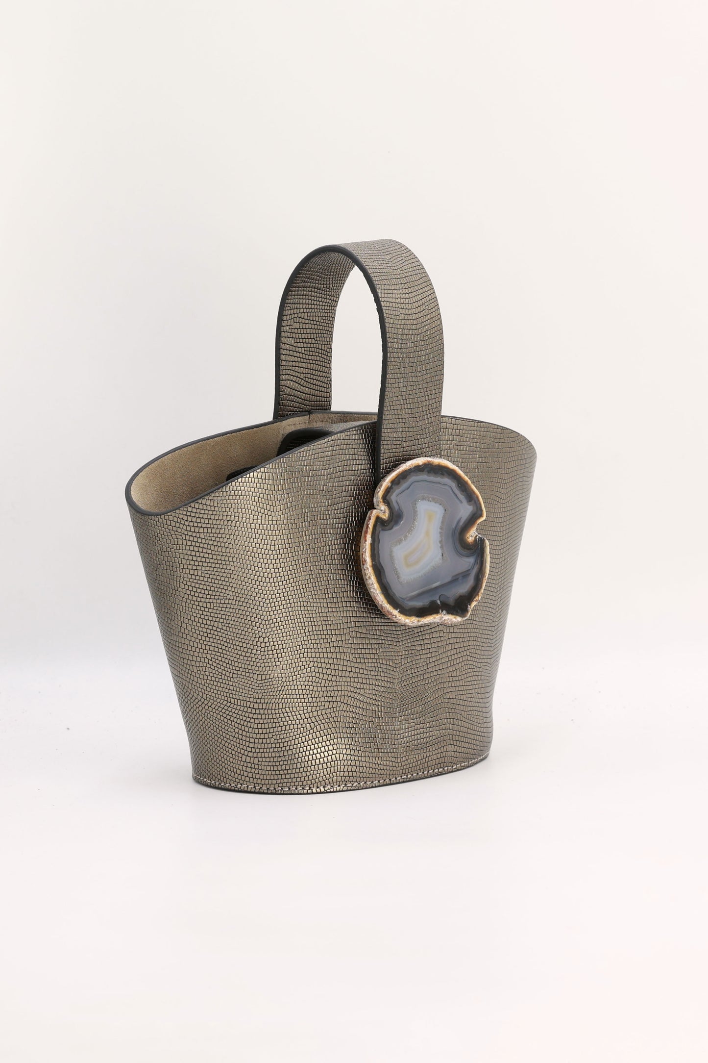 Bolso Zoe Grabado Plomo Ágata Natural
