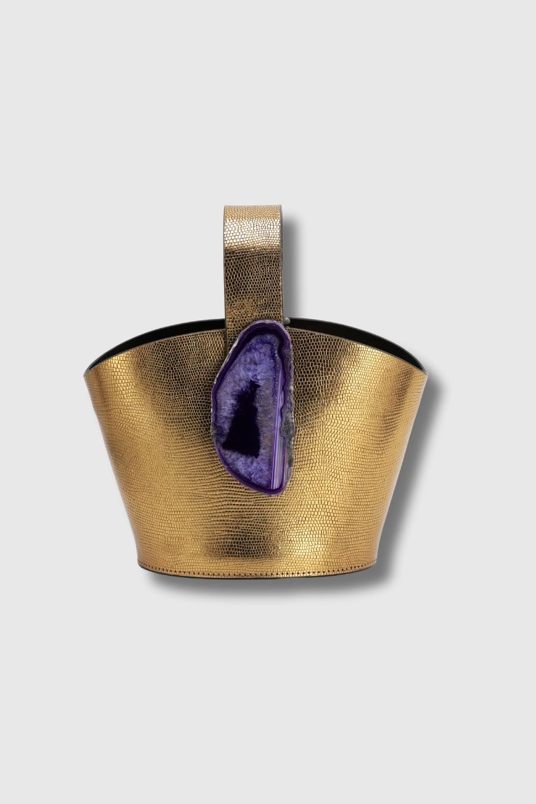 Bolso Zoe Grabado Dorado Ágata Morada