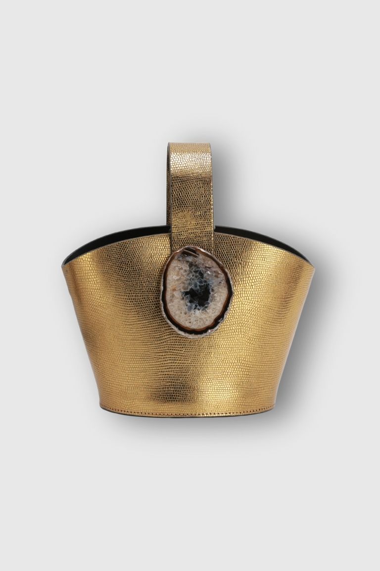 Bolso Zoe Grabado Dorado Ágata Natural