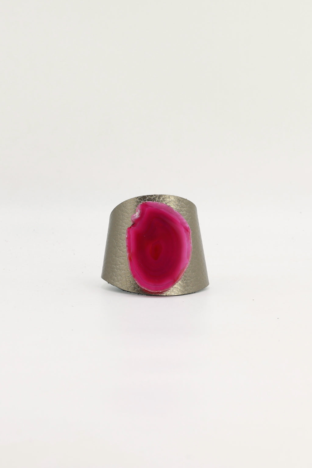 Brazalecue Bronce Ágata Rosa