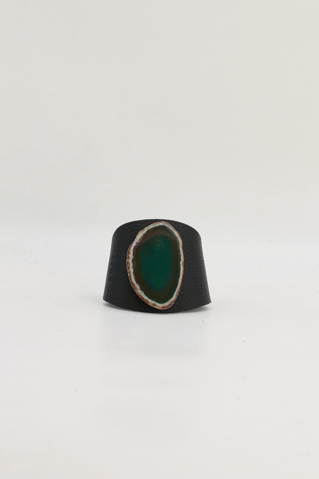 Brazalecue Negro Ágata Verde