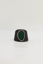 Brazalecue Negro Ágata Verde