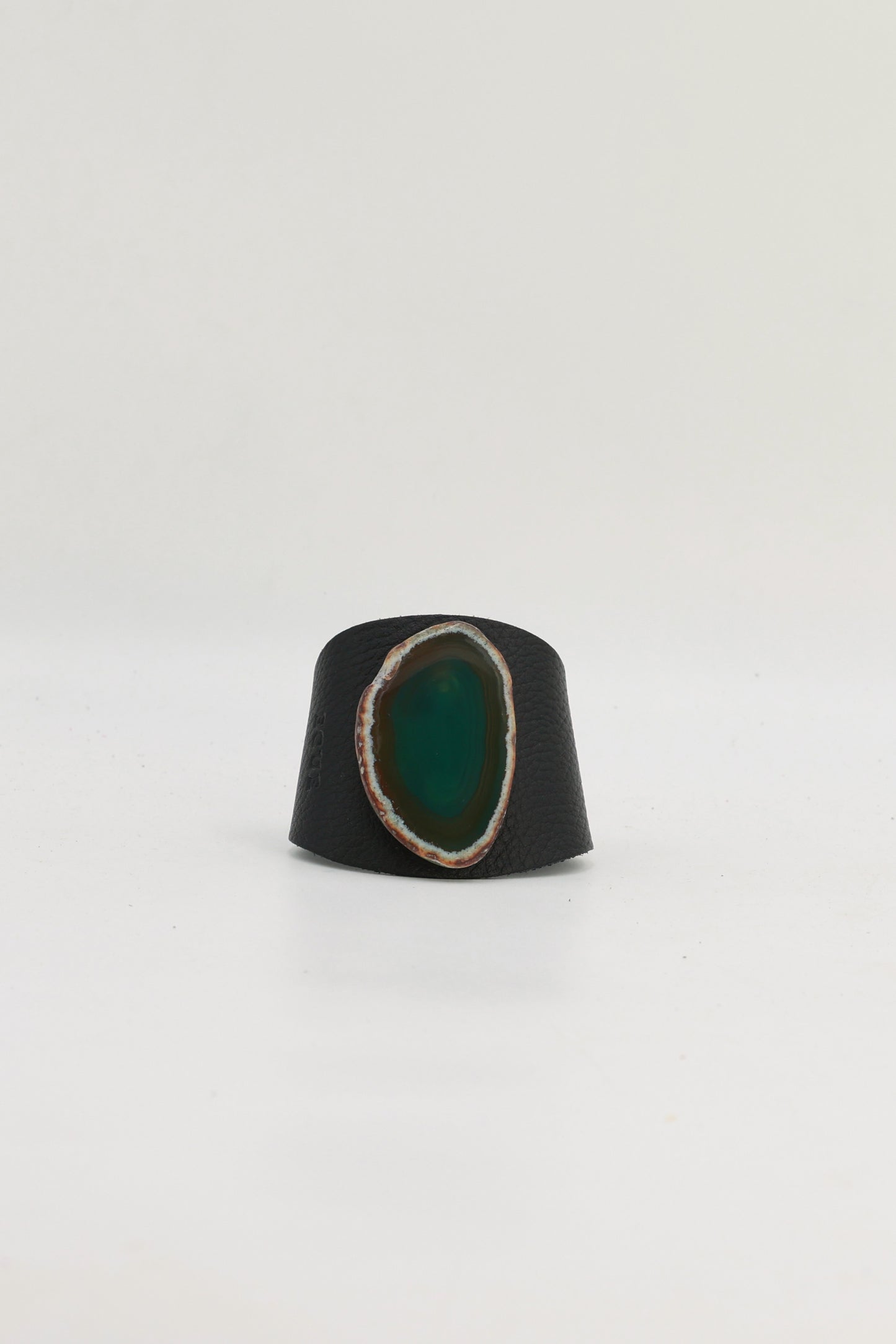 Brazalecue Negro Ágata Verde