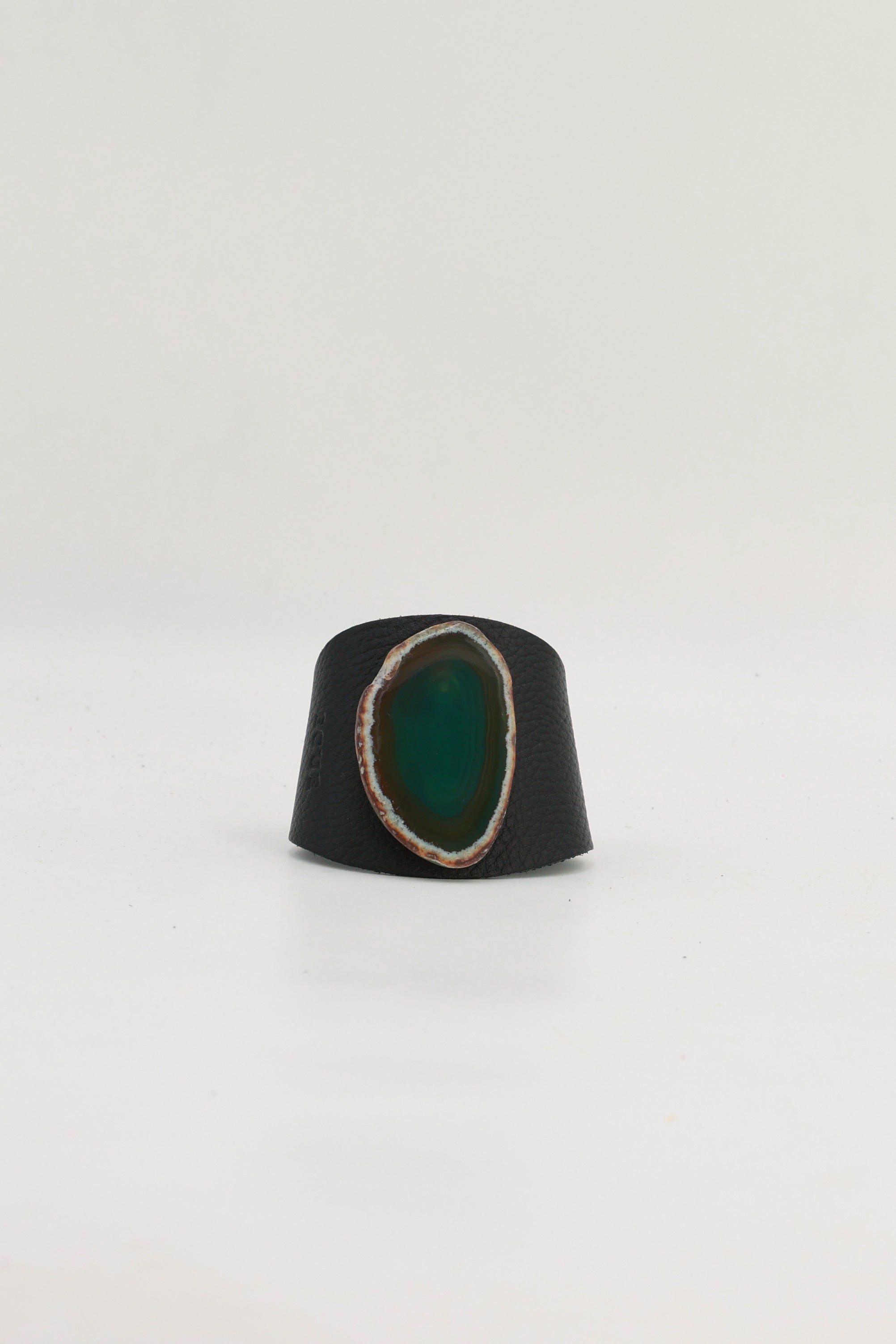 Brazalecue Negro Ágata Verde