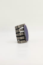 Brazalete Sol Plomo Ágata Morada