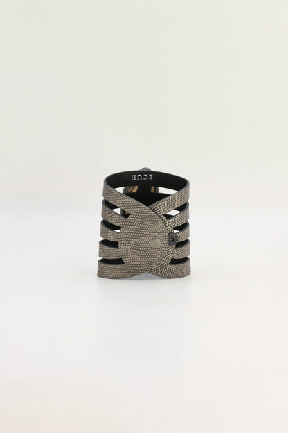 Brazalete Sol Plomo Ágata Morada