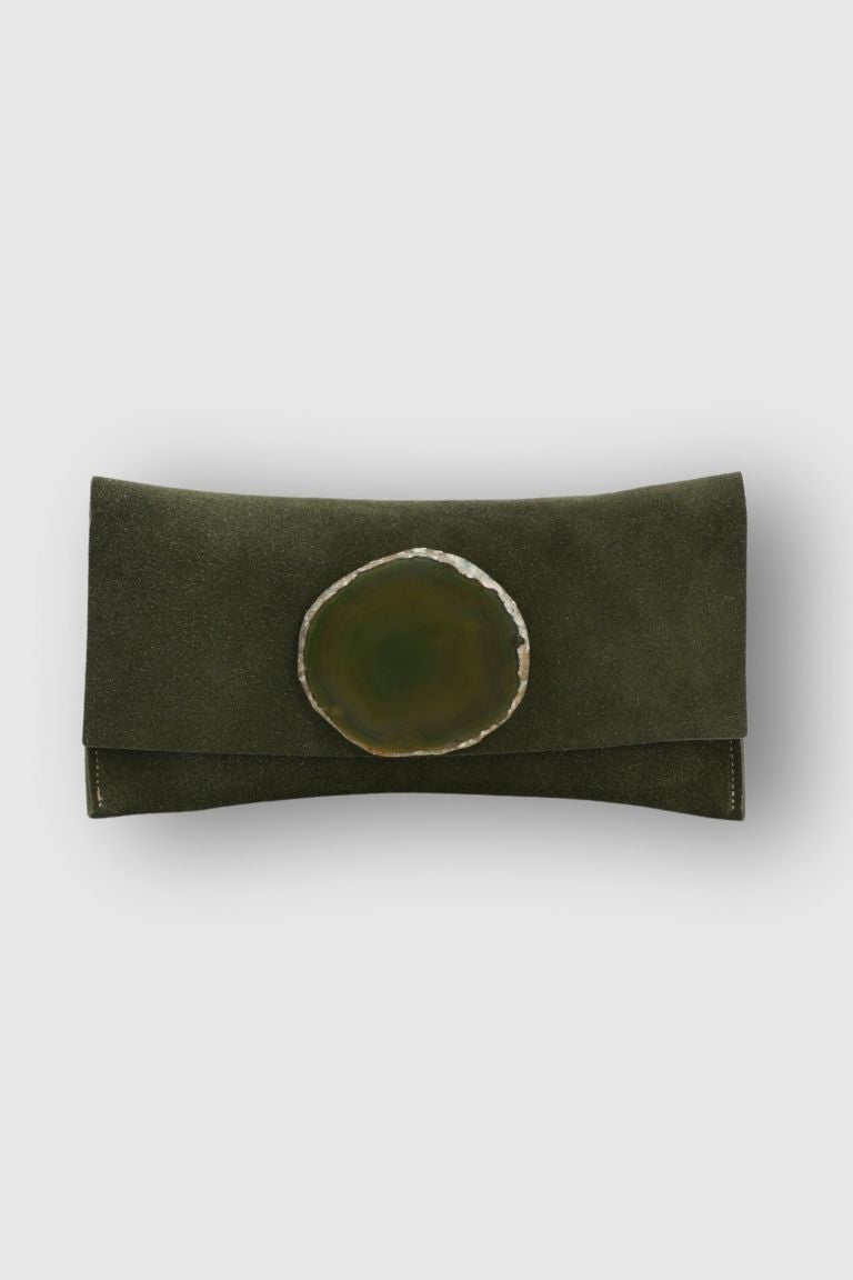 Cartera Maxi Ante Verde Ágata Verde