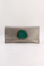 Cartera Maxi Bronce Ágata Verde