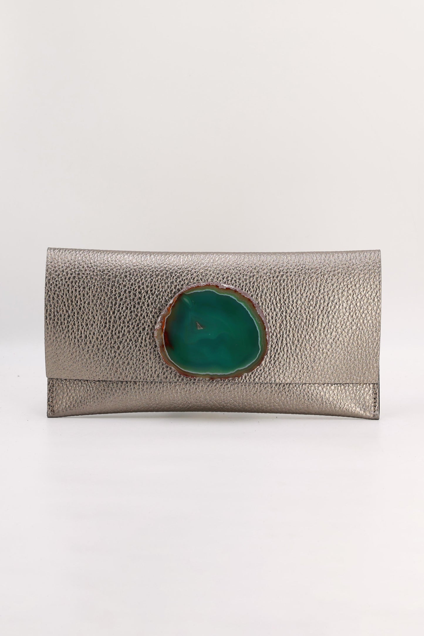 Cartera Maxi Bronce Ágata Verde