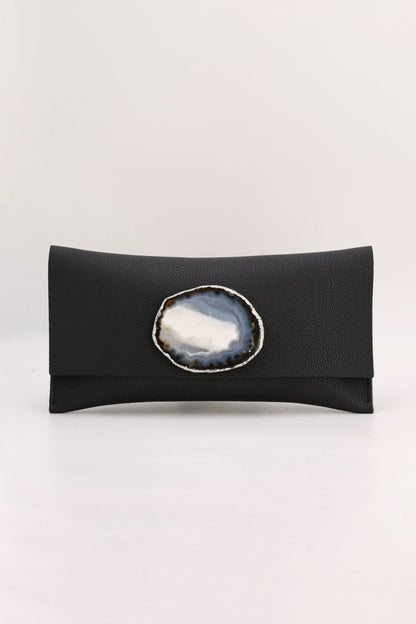 Cartera Maxi Negra Ágata Natural