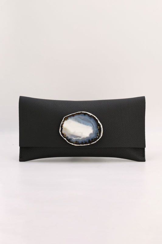Cartera Maxi Negra Ágata Natural