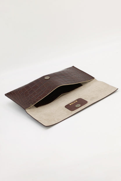 Cartera Maxi Premium Coco Marrón Asta Ovalada