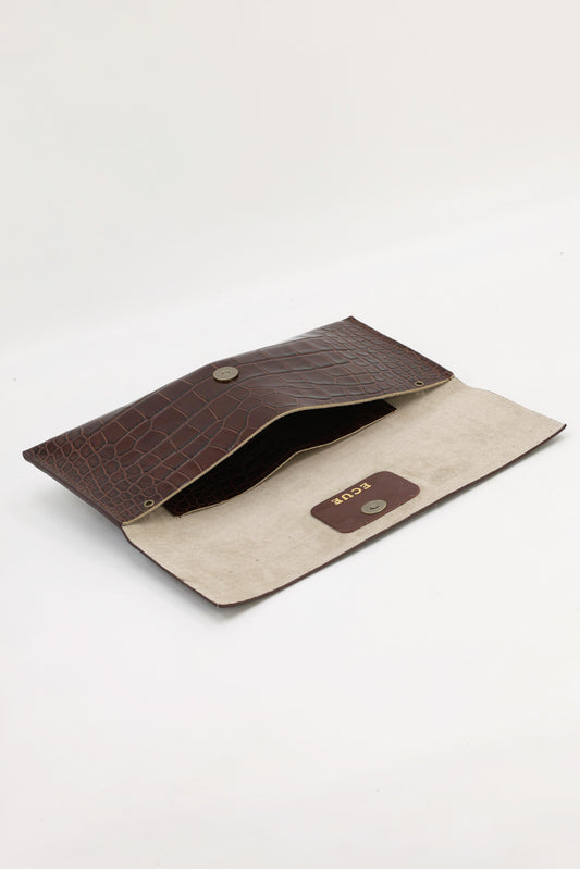 Cartera Maxi Premium Coco Marrón Asta Ovalada