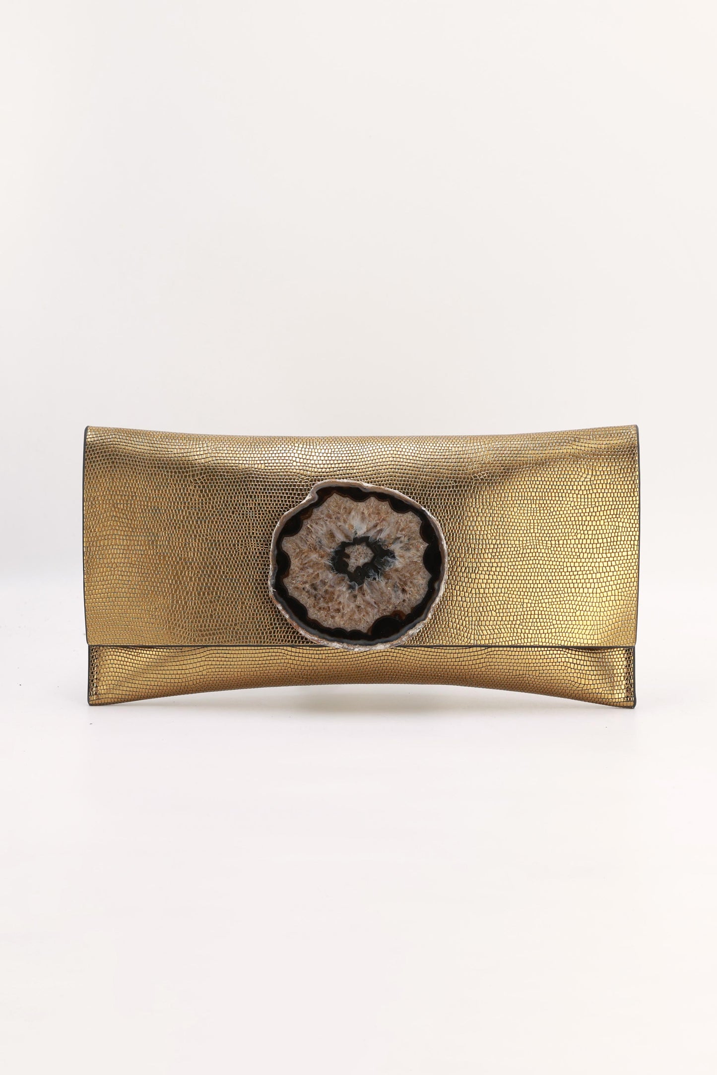 Cartera Maxi Premium Dorado Ágata Natural