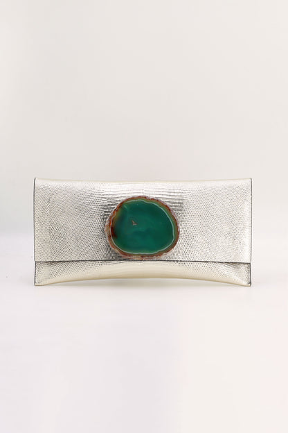 Cartera Maxi Premium Dorado Claro Ágata Verde